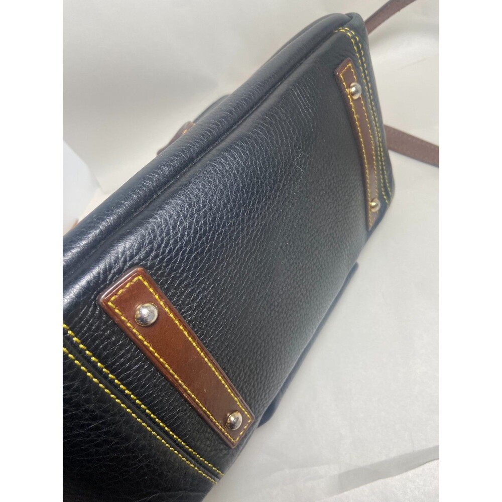 Dooney & Bourke Samba Leather Large Shoulder Satchel Black Pebble Grain Leather - Picture 13 of 15